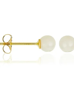 Gouden oorstekers "My pearl" met parels