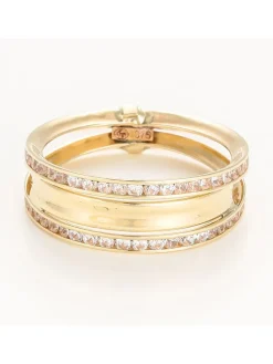 Gouden ring "Blanca" met edelstenen