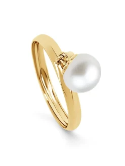 Gouden ring met parels