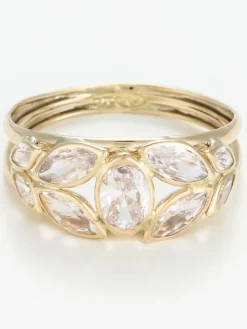 Gouden ring "Petra" met edelstenen