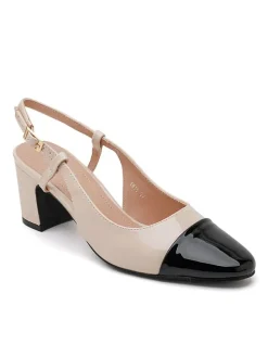 Haksandalen beige/zwart