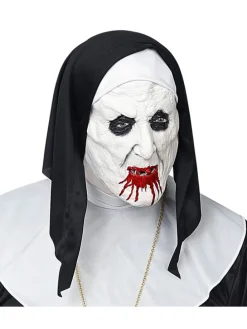 Halfmasker " HORROR NON MET HOOFDDEKSEL" wit/zwart