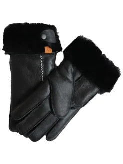 Handschoenen met lamsvacht "Lady" zwart