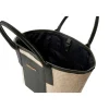 Handtas "Amalfi" beige/groen - (B)38 x (H)19 x (D)12 cm