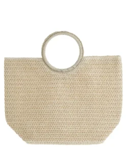 Handtas beige - (B)40 x (H)33 x (D)10 cm