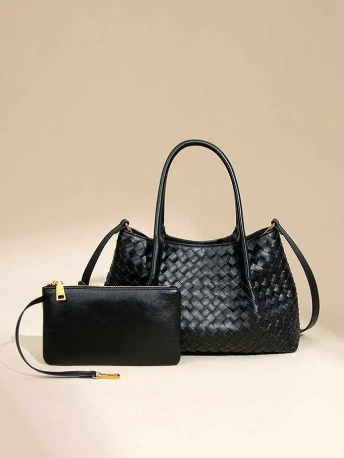 Handtas zwart - (B)30 x (H)18 x (D)10 cm