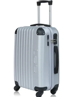 Hardcase-trolley "Hambourg" zilverkleurig - (B)41 x (H)65 x (D)26 cm