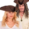 Hoed "Driehoekige piratenhoed" bruin