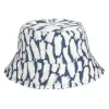 Hoed wit/donkerblauw
