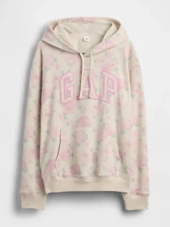 Hoodie beige/lichtroze