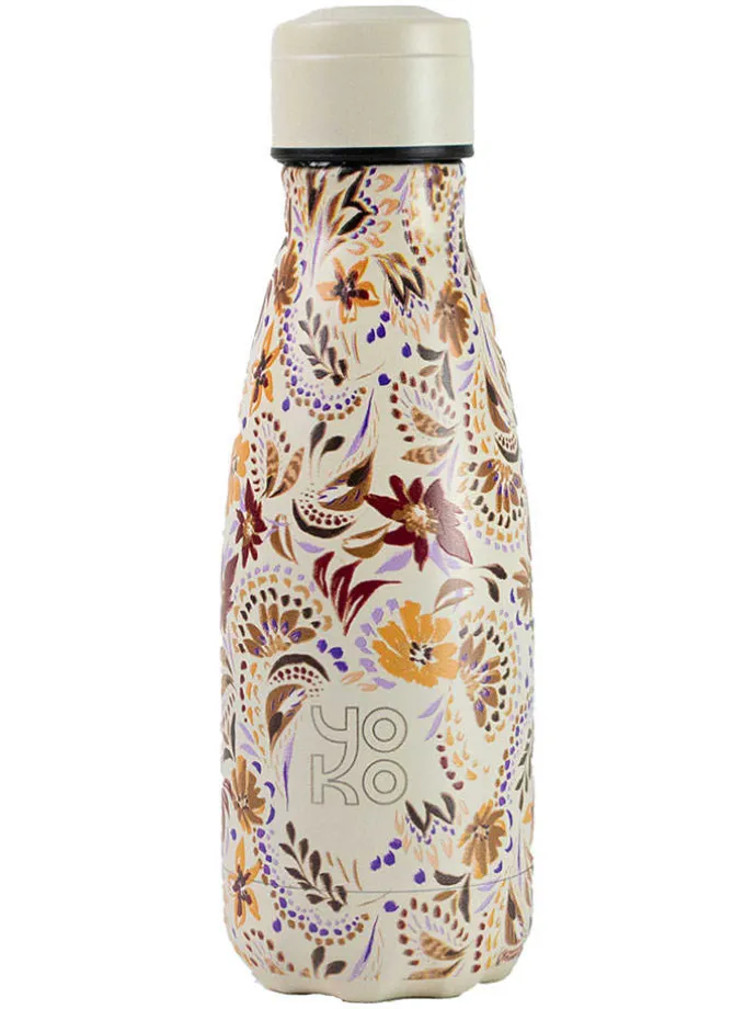 Isoleerfles "Marbella" crème/meerkleurig - 260 ml
