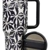 Isoleerfles zwart/wit - 1,2 l