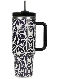Isoleerfles zwart/wit - 1,2 l
