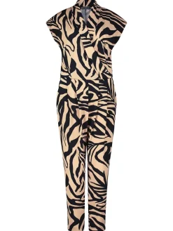Jumpsuit beige/zwart