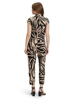 Jumpsuit beige/zwart