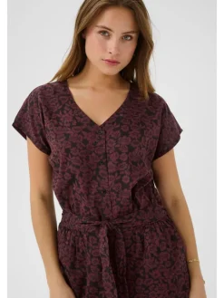 Jumpsuit bordeaux/zwart