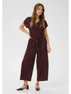 Jumpsuit bordeaux/zwart