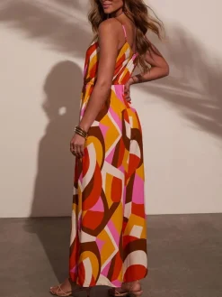 Jumpsuit meerkleurig/rood