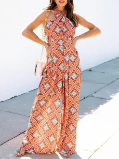 Jumpsuit oranje/rood