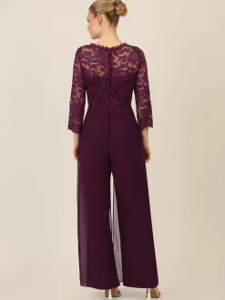 Jumpsuit pruimkleurig