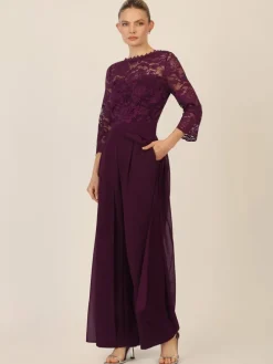 Jumpsuit pruimkleurig