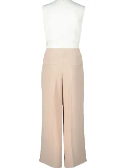 Jumpsuit wit/beige