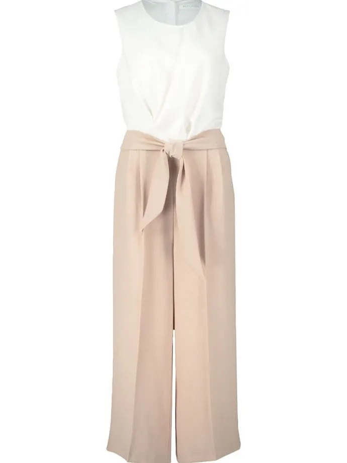 Jumpsuit wit/beige