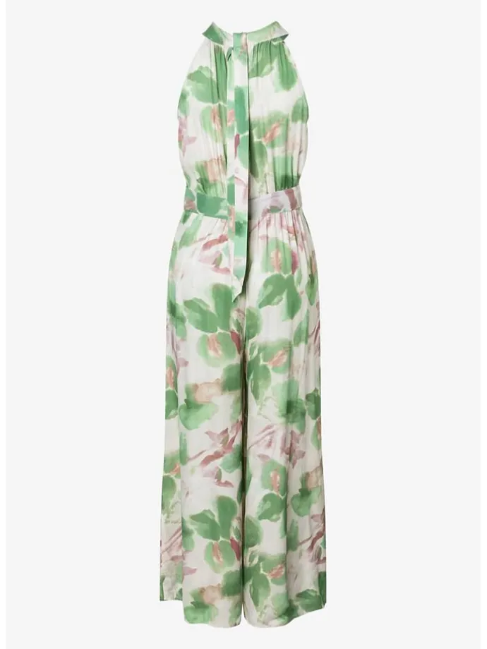 Jumpsuit wit/groen