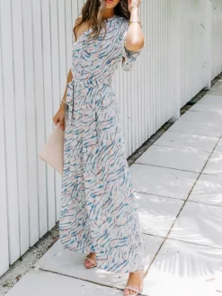 Jumpsuit wit/meerkleurig