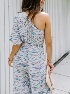 Jumpsuit wit/meerkleurig