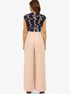 Jumpsuit zwart/beige