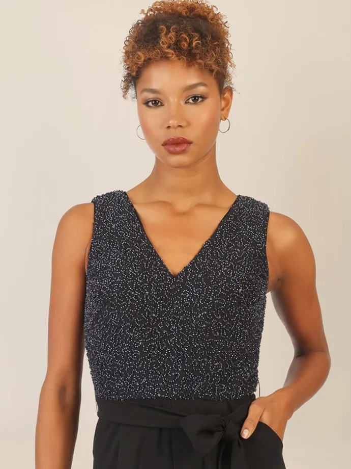 Jumpsuit zwart/donkerblauw