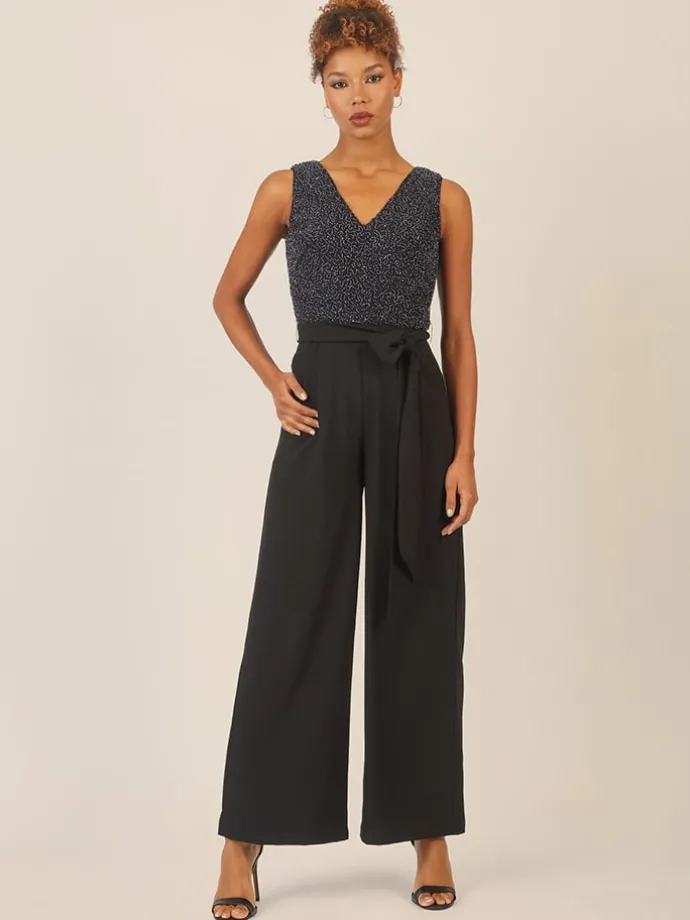 Jumpsuit zwart/donkerblauw