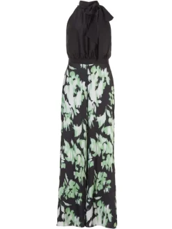Jumpsuit zwart/groen