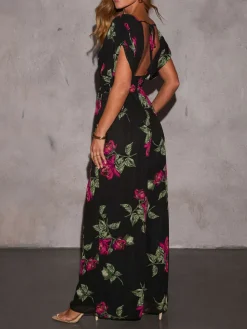 Jumpsuit zwart/roze