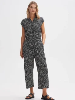 Jumpsuit zwart/wit