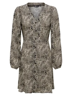 Jurk beige/zwart