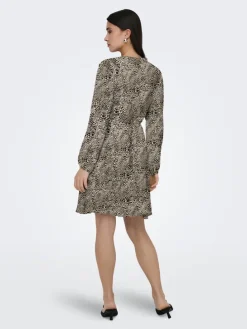 Jurk beige/zwart