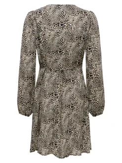 Jurk beige/zwart