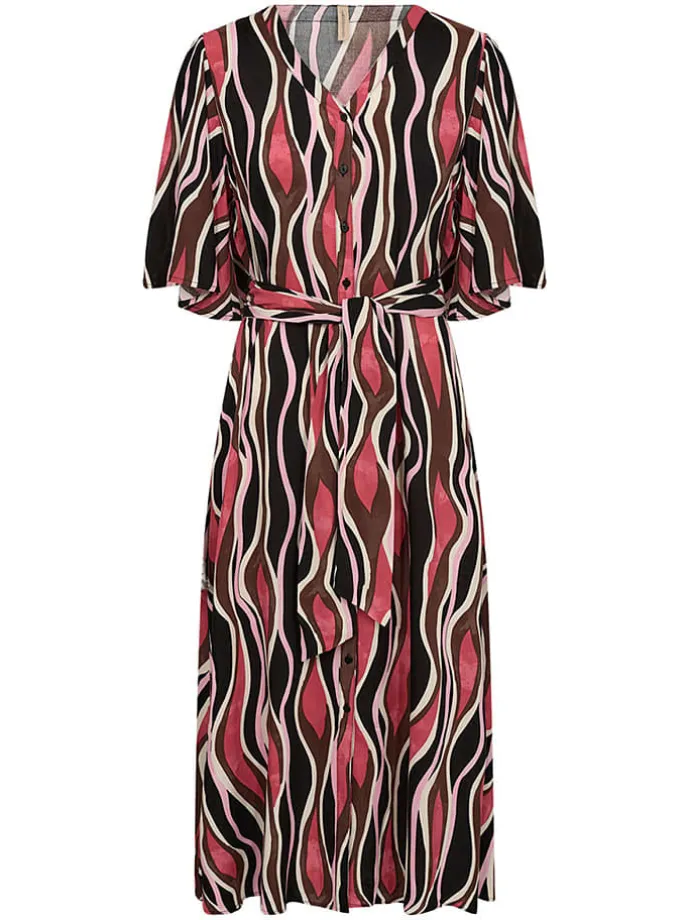 Jurk "Cammi" rood/zwart