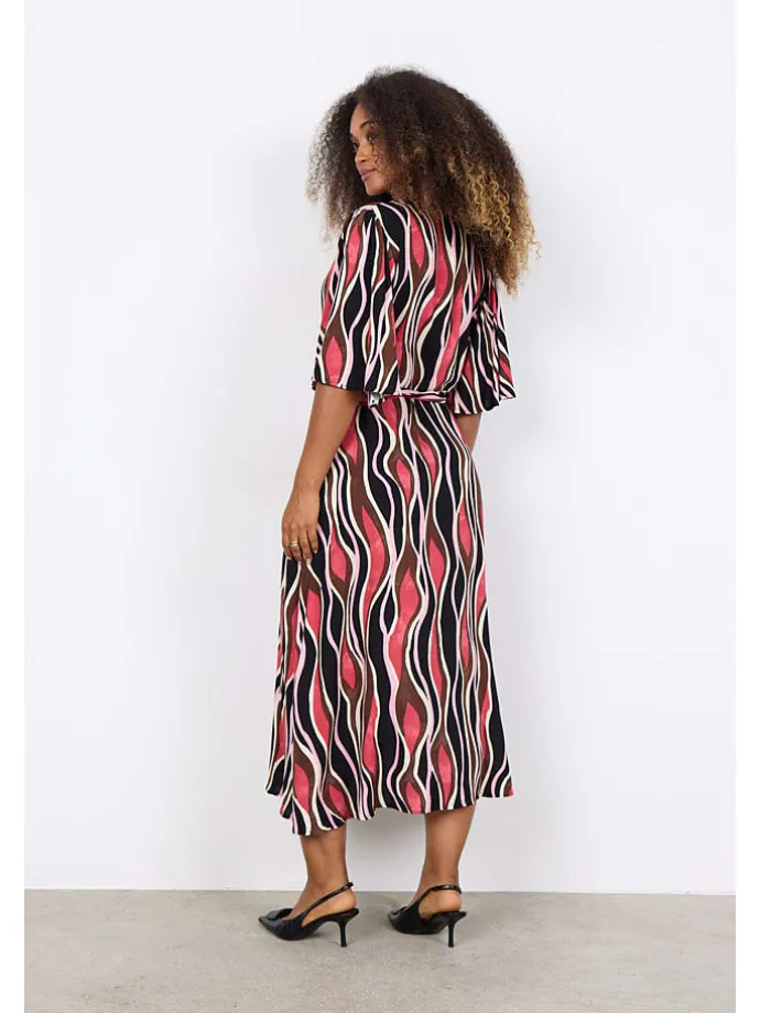 Jurk "Cammi" rood/zwart