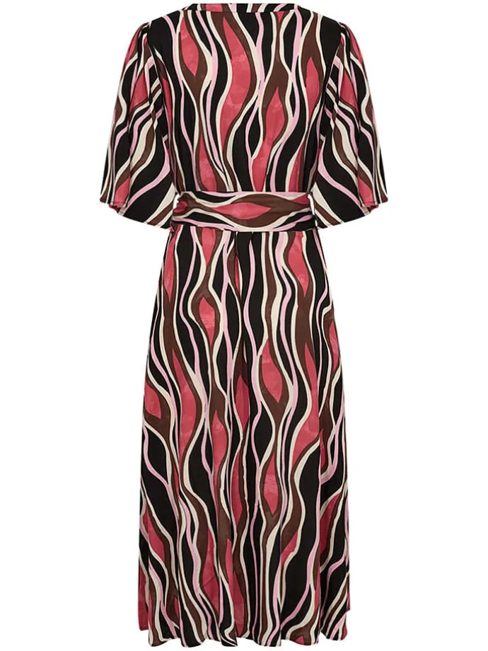 Jurk "Cammi" rood/zwart