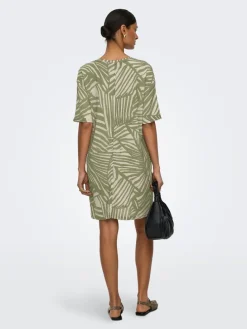 Jurk "Debbie" groen/beige