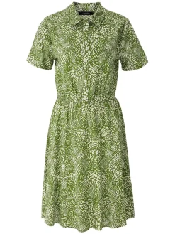Jurk groen/crème