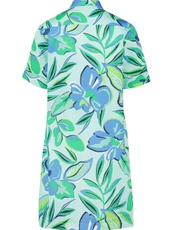 Jurk lichtblauw/groen
