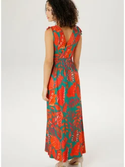 Jurk rood/groen