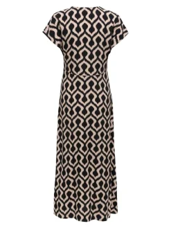 Jurk zwart/beige