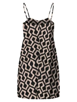 Jurk zwart/beige