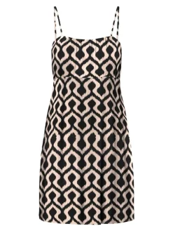 Jurk zwart/beige