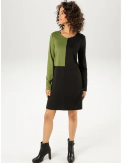 Jurk zwart/groen
